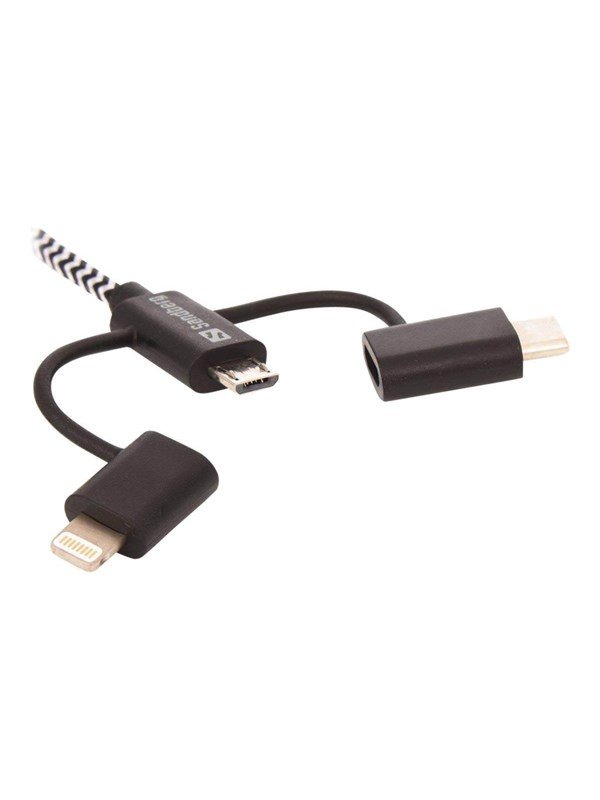 Sandberg 3in1 - charging / data cable - Lightning / USB