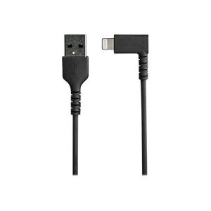 StarTech.com 1m/3.3ft Angled Lightning to USB Cable - MFI Certified - Black - Lightning cable - Lightning / USB - 1 m