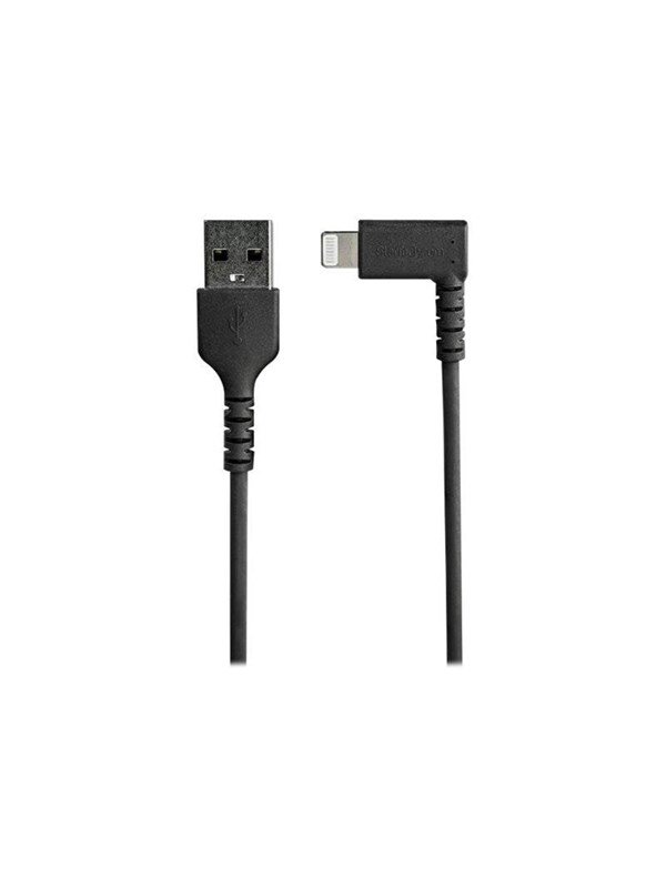 StarTech.com 2m 6.6ft Angled Lightning to USB Cable - MFI Certified - Black - Lightning cable - Lightning / USB - 2 m