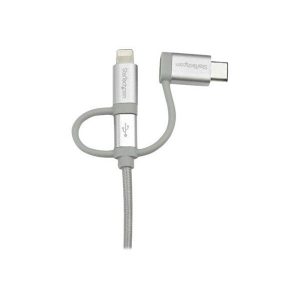 StarTech.com USB Multi Charging Cable - Lightning USB-C Micro-USB - USB cable - 1 m